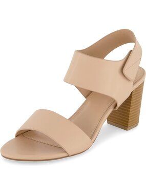 Women's Sand Talent Cut Out Heel Sandal Block Heels Adjustable Back Strap